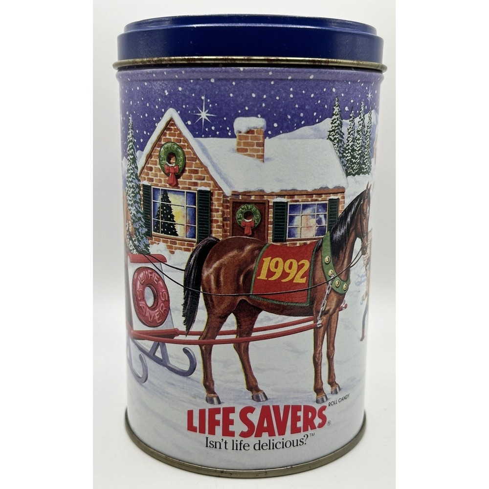 Life Savers Collectors Tin Limited Edition Christmas Holidays 80 Years Vtg 1992